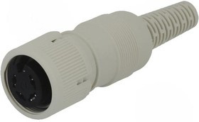 MAK4100, Вилка, DIN, "мама", PIN: 4, Конф: 216°, прямой, на провод, пайка