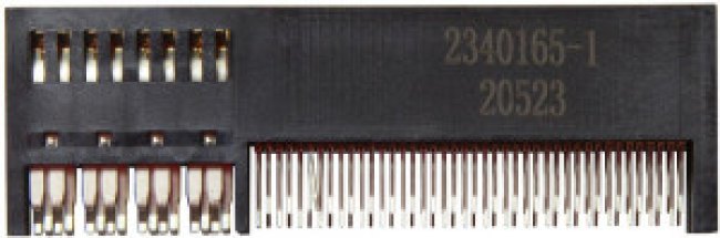 2340165-1, Торцевой разъем, Dual Side, 1.57 мм, 8 (Силовых), 84 (сигнальных) контактов, Straddle Mount