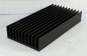 Радиатор охлаждения 200x100x 33, F30, Al, черный, BLA178-200