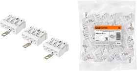 Клемма пружинная соединительная КСПз4-2L+N+PE, 16 A, с заземлением подвинт TDM