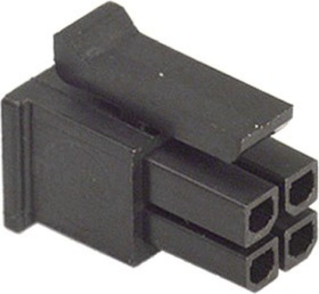 0430250400, Conn Housing RCP 4 POS 3mm Crimp ST Cable Mount Black Micro-Fit 3.0™ Bag