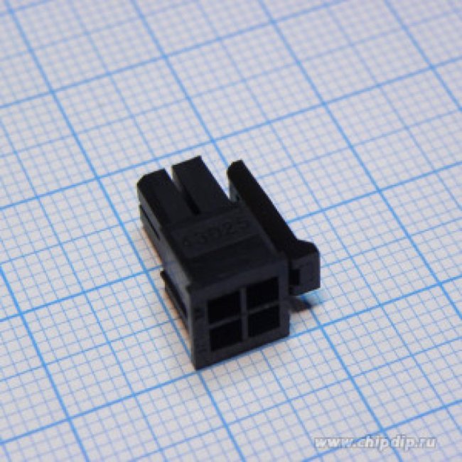 0430250400, Conn Housing RCP 4 POS 3mm Crimp ST Cable Mount Black Micro-Fit 3.0™ Bag