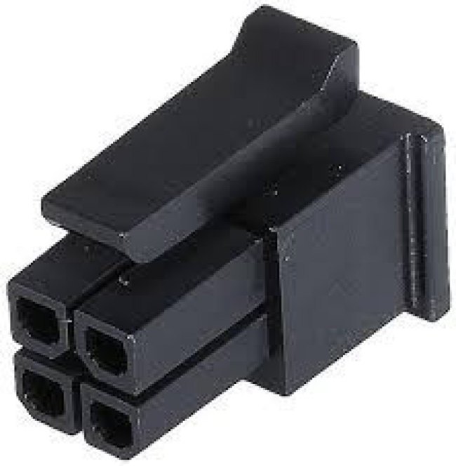 0430250400, Conn Housing RCP 4 POS 3mm Crimp ST Cable Mount Black Micro-Fit 3.0™ Bag
