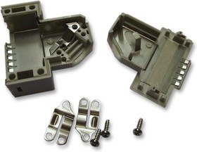 1393738-2, Корпус разъема Backshell 15-позиционный двухкомпонентный, серый, 37,5°, экранированный 1393738-2, Корпус разъема Backshell 15-позиционный двухкомпонентный, серый, 37,5°, экранированный