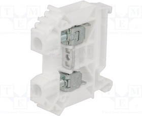 ZUG-6-WH, Соединитель: на рейку, 0,5-10мм2, Кол-во полюс: 1, клеммы: 2, белый