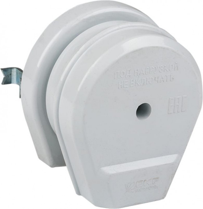 Разъем РШ-ВШ 32А 250В 2P+PE СУ пластиковый белый PROxima AS-250-H-02