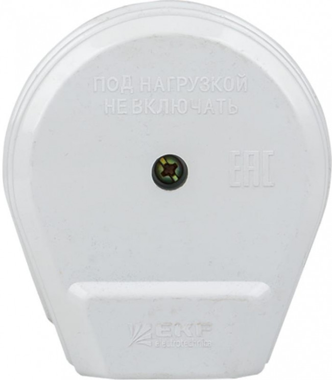 Разъем РШ-ВШ 32А 250В 2P+PE СУ пластиковый белый PROxima AS-250-H-02