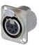 NC6FD-L-1, Аудио разъем XLR, 6 контакт(-ов), Гнездо, Монтаж в Панель, Контакты с Покрытием из Серебра