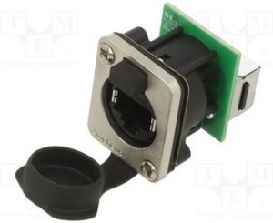 RJXS8FG5T, XLRnet D type CAT6, Horizontal PCB, IP54