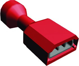 2-520263-2, Ultra-Fast .250 Red Insulated Female Spade Connector, Receptacle, 6.35 x 0.81mm Tab Size, 0.3mm² to