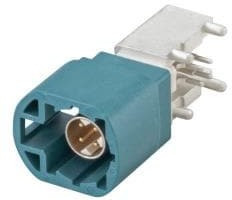 D4S20L-40MA5-Z, RF Connectors / Coaxial Connectors Right Angle Plug PCB w/Housing T&amp;R WBlue
