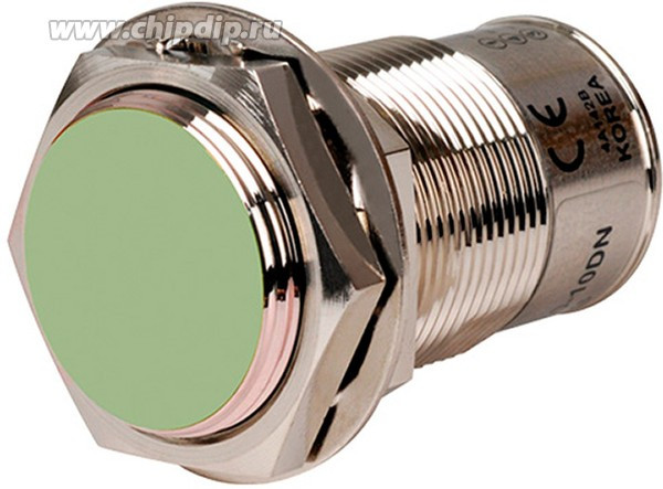 PRCM30-10DP Индуктивный трёхпроводный датчик в стандартном корпусе 35мм с индикатором и разъемом M12x1, PNP НО, зона срабатывания 10мм