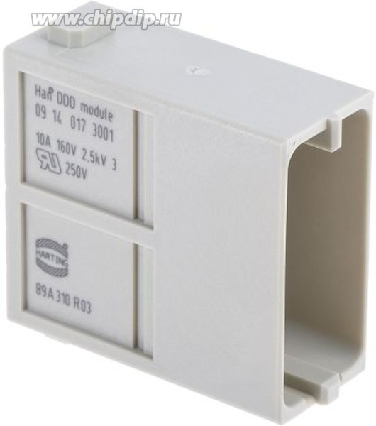 09140173001, Heavy Duty Power Connectors 17P CRIMP CONTACTS 10A 160V SNG FRAME