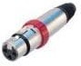 NC3FXS, XLR Connectors 3C FEMALE W/SWC