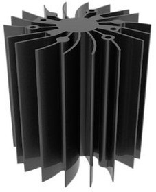 SA001-14011Y, Heat Sink LED 70x80mm Black Anodised