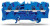 2004-1404, 4-пров. проходная клемма, 0,5 - 4 (6) мм2, синяя
