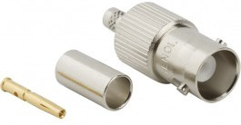 000-36800-RFX, Conn BNC 0Hz to 4GHz 50Ohm Crimp ST Cable Mount F Gold