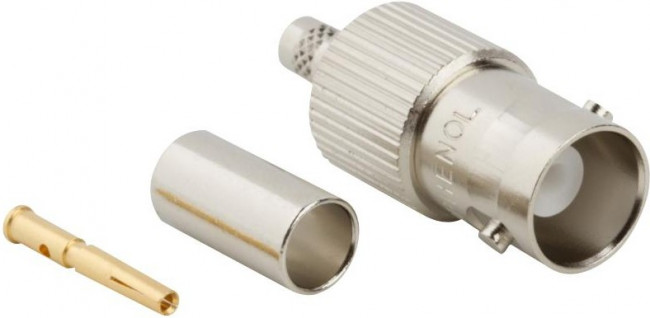 000-36800-RFX, Conn BNC 0Hz to 4GHz 50Ohm Crimp ST Cable Mount F Gold
