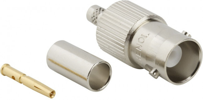 000-36800-RFX, Conn BNC 0Hz to 4GHz 50Ohm Crimp ST Cable Mount F Gold