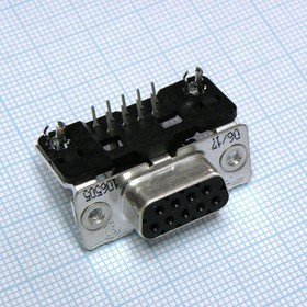 1-106505-2, Разъем D-Sub; PIN: 9; гнездо; "мама"; клипса на PCB; угловой 90°; THT; 6А 1-106505-2, Разъем D-Sub; PIN: 9; гнездо; "мама"; клипса на PCB; угловой 90°; THT; 6А