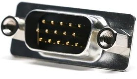 L717HDE15PVF, D-Sub High Density Connectors 15P Sz E Hi Density Pin Screwlock 4-40