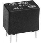 HFD23/012-1ZS, Реле электромагнитное, субминиатюрное, SPDT, Uобмотки 12ВDC, 0,5A/125ВAC, 2А, PCB