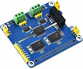 2-CH CAN HAT, Плата расширения (HAT) для Raspberry Pi, изолированный CAN-интерфейс 2-CH CAN HAT, Плата расширения (HAT) для Raspberry Pi, изолированный CAN-интерфейс
