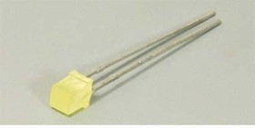 Светодиод 3 x 3 x 5,5, желтый, 5 мкд, угол 110, цвет линзы: желтый матовый, L-704YD