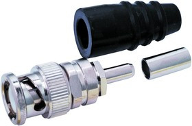 031-351, RF/COAXIAL BNC PLUG STR 50 OHM CRIMP/SLDR