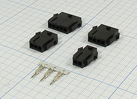 Разъем питания MF3 розетка , контакты 1x 3, шаг P3.0, монтаж на блок, MF3-1x03M, 3P Разъем питания MF3 розетка , контакты 1x 3, шаг P3.0, монтаж на блок, MF3-1x03M, 3P