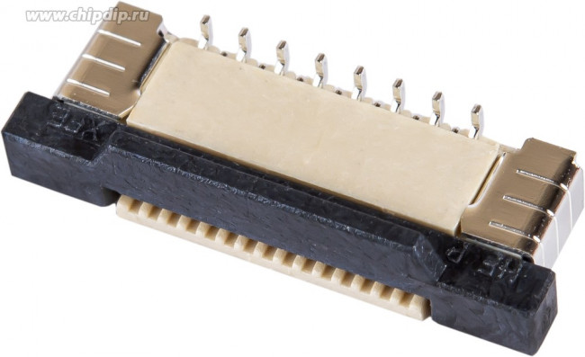 50A-15LB, ZIF разъем FFC/FPC SMT 0,5мм 15pin вертикальный