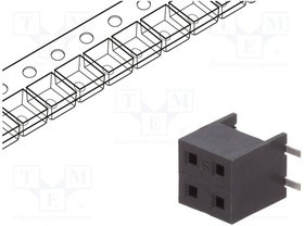 55510-304TRLF/C, Гнездо, провод-плата, "мама", Minitek, 2мм, PIN 4, SMT, на PCB, 2А