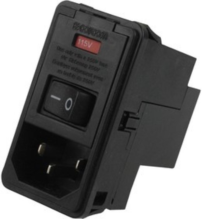 2-6609104-1, Filtered IEC Power Entry Module, IEC C14, General Purpose, 10 А, 250 В AC, 2-Полюсный выключатель