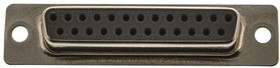 D-Sub socket, 25 pole, standard, equipped, straight, solder cup, 09672254715