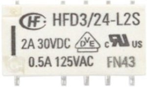 HFD3/24-L2SR, Реле, 24 VDC , 277 V , 2 A , замена для G6SK2F DC24 HFD3/24-L2SR, Реле, 24 VDC , 277 V , 2 A , замена для G6SK2F DC24