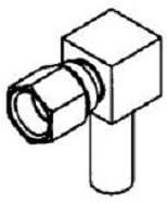1105-1521-019, RF Connectors / Coaxial Connectors SMC / RIGHT ANGLE PLUG FEMALE CRIMP TYPE FOR 2.6/50 D CABLE GOLD