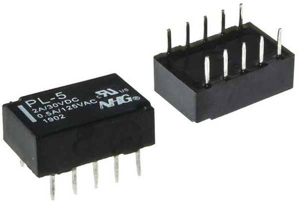 P-L-5V, Реле поляризованное 1 обмотка с защелкой на 5В