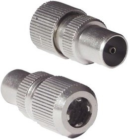 V17-021, Plug, TV Coaxial, No tool, Aluminium, 100 Pack