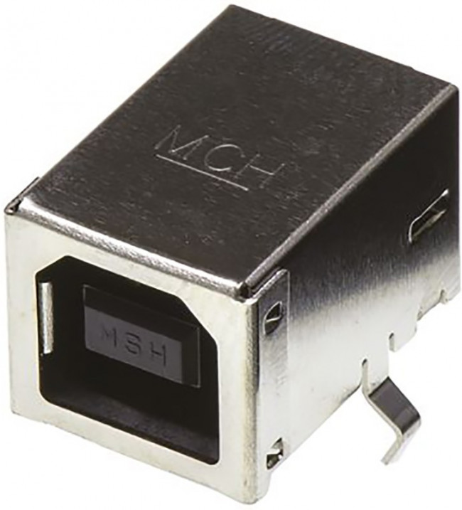 0670687041, USB Connectors USB REC 4P RA SHLD TYPE B 30AU