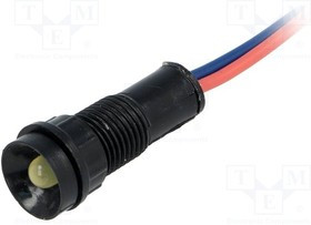 LY-D5-12AC/DC, Индикат.лампа: LED, вогнутый, 12ВDC, 12ВAC, Отв: d11мм, IP40 LY-D5-12AC/DC, Индикат.лампа: LED, вогнутый, 12ВDC, 12ВAC, Отв: d11мм, IP40