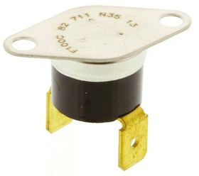 2455R 82-711 F100C, Bi-Metallic Thermostat, Opens at +85°C, Closes at +100°C, +150°C Max, NO, Automatic Reset