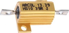 HS10 39R J, 39 10W Wire Wound Chassis Mount Resistor HS10 39R J ±5%