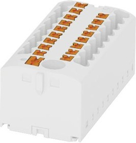 PTFIX 6/6X2,5 WH, Клеммная колодка с перегородкой в панель, 24 А, 500 В, 7-полюсный, 3, Вставной, 12 AWG