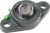 UCFL205-16, 2 Hole Flange Bearing Unit 25.4mm ID