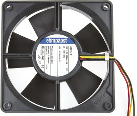 4312/2, 4300 Series Axial Fan, 12 V dc, DC Operation, 170m³/h, 5W, 417mA Max, 119 x 119 x 32mm