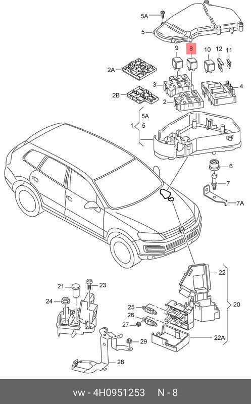 4H0 951 253, Реле топливного насоса