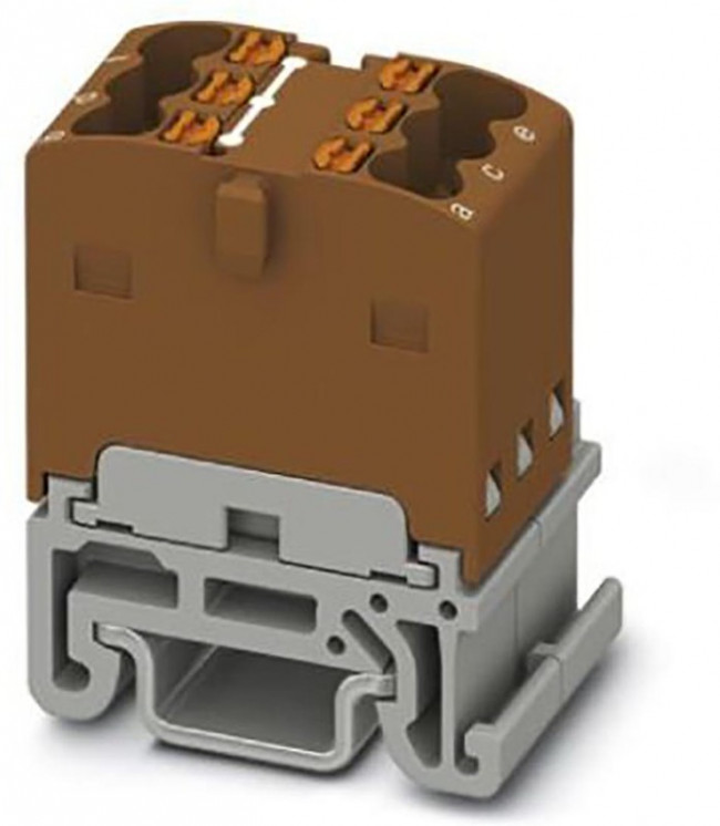 3002970, DIN Rail Terminal Blocks PTFIX 6X1,5-NS15A BN 1.5 mm2 DIN RAIL MN