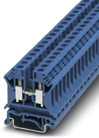 3004977, UK 6 N BU Series Blue Feed Through Terminal Block, 0.2 6mm², Single-Level, Screw Termination 3004977, UK 6 N BU Series Blue Feed Through Terminal Block, 0.2 6mm², Single-Level, Screw Termination