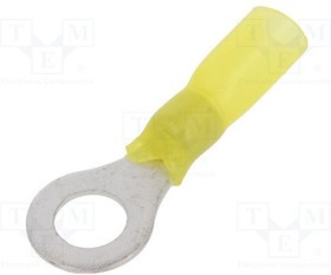 ST-084/Y-T, Кольцевой, M8, d8,4мм, 4-6мм2, обжим, на провод, желтый, 150°C