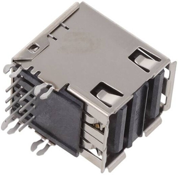 72309-7024BLF, USB Connectors 8P RA DBL STACK TYPE A RECEPTACLE